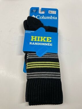 Columbia Hike Crew Socks medium weight merino wool M6-9, W8-11.5